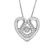 Hot Sales Heart 925 Sterling Silver Micro Setting Jóias Pingentes